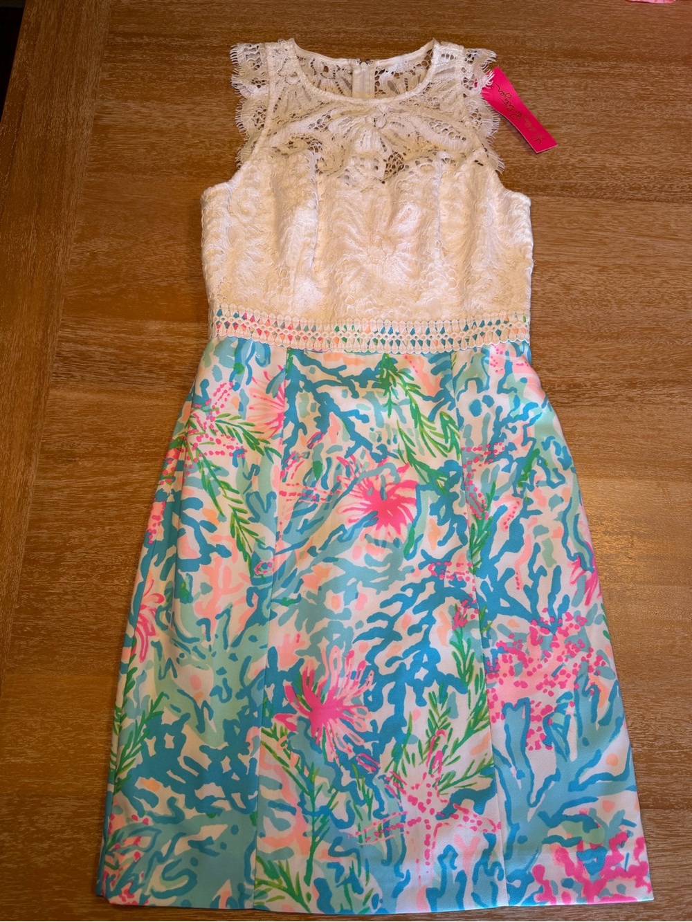 NWT Lilly Pulitzer White Lace Sharice Stretch Shift Dress size 0